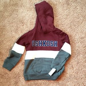NWT Oshkosh Boys Fluffy Hood Lined Sweatshirt